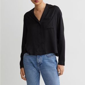 Black Satin Blouse
